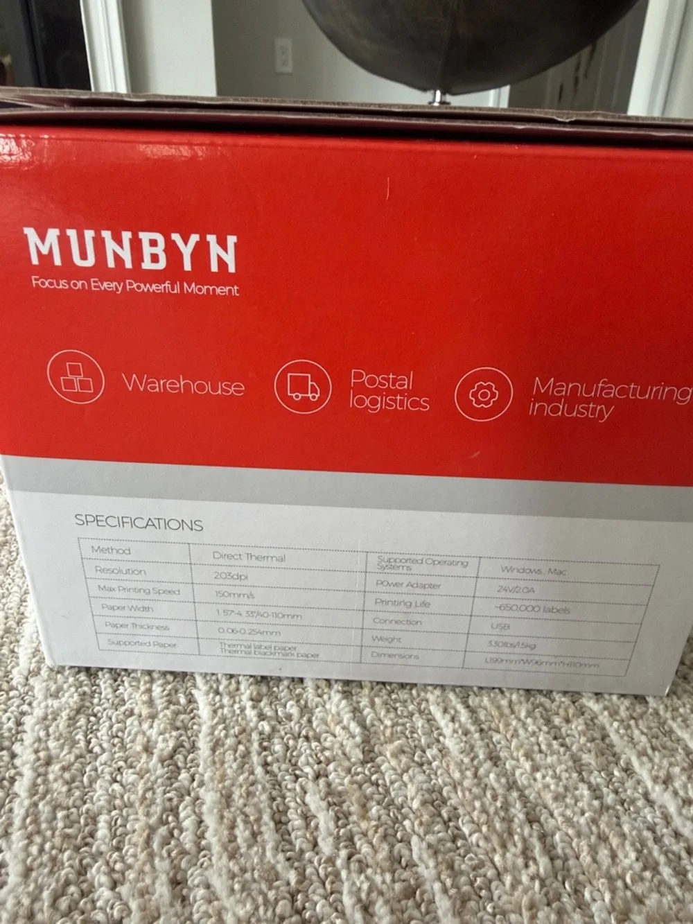 MUNBYN Bluetooth Thermal Label Printer, Wireless Shipping Label Printer